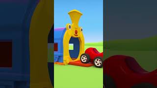 Racing cars play hide and seek on a playground Funny cartoons for kids amp animation for kids shorts [upl. by Nnovahs998]