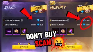 Scam 🤬 Weekly amp Monthly Membership 😭 Free Fire  Improvement Membership Event Free Fire [upl. by Burleigh]