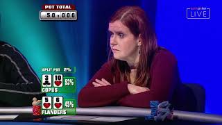 Pippa Flanders vs Dave Copus  Classic Hands  European Open III  partypoker [upl. by Ehctav891]