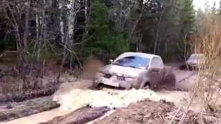 Mitsubishi L200 off road in mud and water 4x4 [upl. by Dranrev]