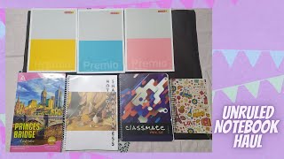 Unruled notebooks haul notebooks haul Stationary haul Unruled Pages notebooks [upl. by Attelahs]