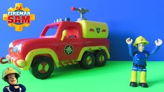 Fireman Sam Fire Truck Venus and Fireman Elvis Toy Unboxing Brandweerman Sam [upl. by Mailand]