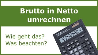 Brutto in Netto umrechnen  schnell amp einfach Gehaltsrechner [upl. by Cyndi549]