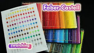 FaberCastell Polychromos set of 120 colour pencils  Unboxing and Swatching   Free chart [upl. by Eednus842]