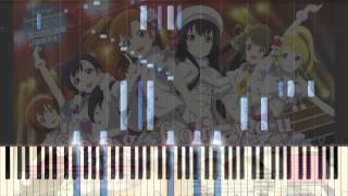 Love Live Aishiteru Banzai Piano Synthesia Tutorial [upl. by Ardiekal]