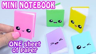 DIY MINI NOTEBOOKS ONE SHEET OF PAPER  DIY BACK TO SCHOOL [upl. by Gerfen]