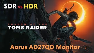 Aorus AD27QD SDRHDR Test SDRHDRScreen CompareShadowplayGSYNC Compatible [upl. by Nace]