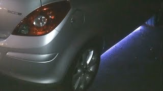 Opel Corsa D LED Unterbodenbeleuchtung RGB ROT GRÜN BLAU wie Astra Meriva Insignia OPC underglow [upl. by Atinuahs]