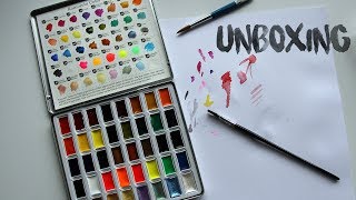 Unboxing Mozart Art Watercolors  Komorebi Watercolor Paints [upl. by Neelhsa]