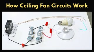 Ceiling Fan Installation and Circuitry Explained  Controller and Two Switch Circuits Demonstrated [upl. by Kirsti473]