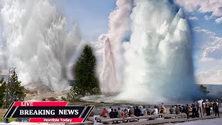 Terrible New Yellowstone Geyser Explosion Sent Boiling Water 7000 Meters Into the Sky is scary [upl. by Delsman548]