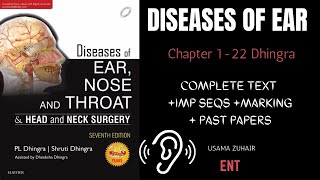 Ear ENT Complete  Ch 122 Dhingra  Cholesteatoma  ASOM  CSOM  Otosclerosis  Menieres Disease [upl. by Akinom707]