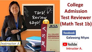 College Admission Test Reviewer Math Test 1b [upl. by Paine]