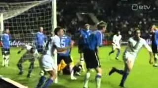 EURO 2012 Qualifier  Estonia  Italy 12 Goals and Highlights  Fans on the pitch [upl. by Ianaj]