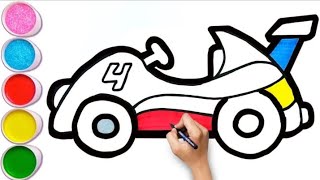 How to draw Sports Car for kids [upl. by Nitsuga]