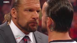 Tensions mount between CM Punk and Triple H Raw Aug 1 2011 [upl. by Adaven]