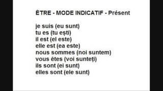 ÊTRE MODE INDICATIF Présent conjugarea verbelor in limba franceza [upl. by Vardon]