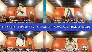 40 Aerial Hoop  Lyra Spanset Tricks Moves and Transitional Moves [upl. by Darrill]