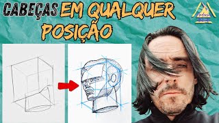 Como DESENHAR CABEÇAS em qualquer ângulo ou posição  Loomis com dynamic Sketching [upl. by Coleen945]