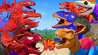 ALL SPIDERMAN TEAM vs ALL DC DINO PRO SUPERHERO TEAM in Dinosaurs Battle SUPERHEROs STORY [upl. by Graeme]