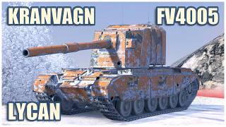 Kranvagn FV4005 amp Lycan • WoT Blitz Gameplay [upl. by Eekorehc545]