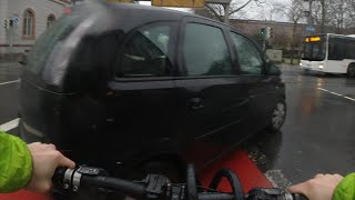 Übersehen Überholen Über Gehweg fahren  Bicycle Dashcam [upl. by Daphne]