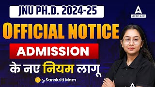 JNU Phd Admission 2024  JNU Phd Admission Process Changed😱 [upl. by Mckeon448]