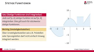 Stetige Funktionen sind Riemannintegrierbar [upl. by Annasoh]