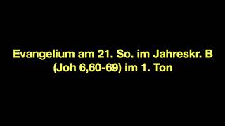 Evangelium am 21 So im Jahreskreis B Joh 66069 im 1 Ton [upl. by Ariat744]