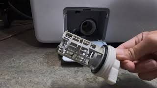 Samsung Washer 5E 5C SE Error Code Drain Pump Filter No Drain Fix Not Draining Fix Smell Fix [upl. by Berlyn]