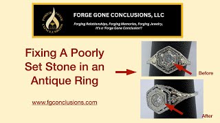 Fixing A Poorly Set Stone in an Antique Ring [upl. by Adnhoj]