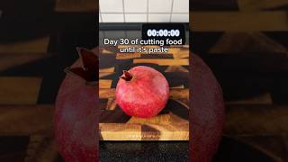 Cutting food until it’s paste 🔪 Day 30 Pomegranate 💣 foodcutting satisfyingvideo [upl. by Kyl]