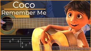 Remember Me  Coco Simple Guitar Tab [upl. by Aciretehs]