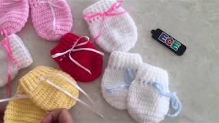 10 dakikada Bebek Eldiveni çok kolay bebeklerin elleri üşümesinbabycrochet [upl. by Eleda]