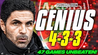 Artetas GENIUS 433 Goes 47 Games UNBEATEN  Best FM24 Tactics [upl. by Trent591]