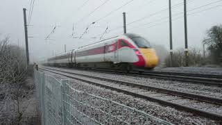 LNER Azuma 800106 with pantograph arcing [upl. by Gonyea]