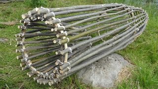 Primitive Survival Fish Trap FISH CAUGHT [upl. by Nnairret684]