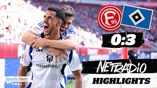 quotWAS FÜR EINE FLUGKURVEquot  Fortuna Düsseldorf vs HSV  Highlights im HSVnetradio [upl. by Heng]