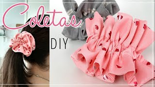 TUTORIAL colas coletas moñeras Scruinchies paso a paso  WITH English subtitles  Yuyis Creations [upl. by Asilim]