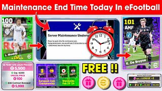 Maintenance End Time In eFootball™ 2024 Mobile  Pes Server Maintenance End Time 🔔 [upl. by Courtund]