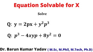 Equation solvable for x in Hindi  first order and higher degree  part 6 [upl. by Aylsworth]