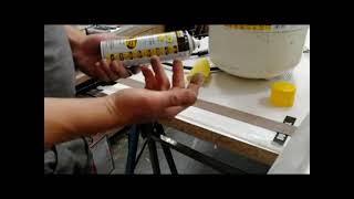 how to fit laminate edging strip to kitchen worktop [upl. by Llertal187]