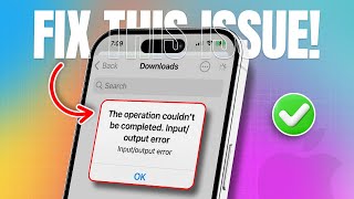 How to Fix quotThe Operation Couldnt Be Completed InputOutput Errorquot on Files App [upl. by Pratte]