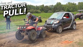 Cheap quad challenge FINALE quotTRACTORquot pulls Polaris vs Yamaha [upl. by Folger]