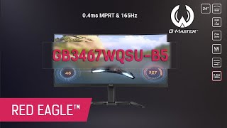 Immerse yourself in the game with the 34 curved GMaster GB3467WQSU Red Eagle [upl. by Ainnos178]