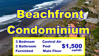 Beachfront Condo for Rent at Playa La Barqueta in the Chiriquí Province of Panama [upl. by Aklim403]