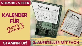 Mini Tischkalender mit Aufbewahrungsbox Anleitung Stampin up [upl. by Andreana]