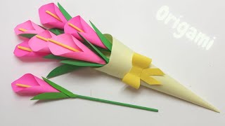 Easy Paper Flower Making  How To Make Paper Flower Craft  Paper Flower Making Step By Step [upl. by Fabiolas]