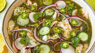 Easy Mexican Style Shrimp Ceviche Aguachile [upl. by Notlehs]