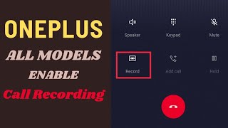 How to On Call Recording Oneplus  Auto Call Record and custom Call record settings [upl. by Karlie768]